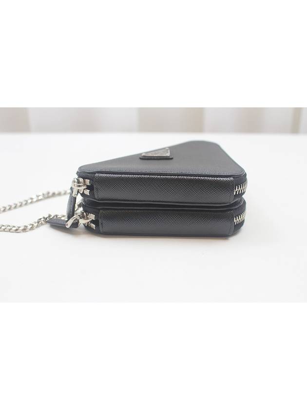 Saffiano leather mini pouch black 1NR015 - PRADA - BALAAN 4