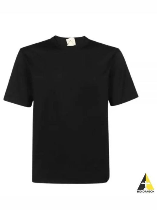 Men's Logo Patch Back Short Sleeve T-Shirt Black - TEN C - BALAAN 2