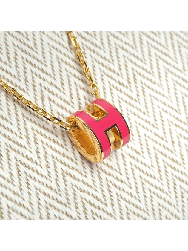 Mini Pop H Pendant Necklace Gold Rose Extreme - HERMES - BALAAN 7