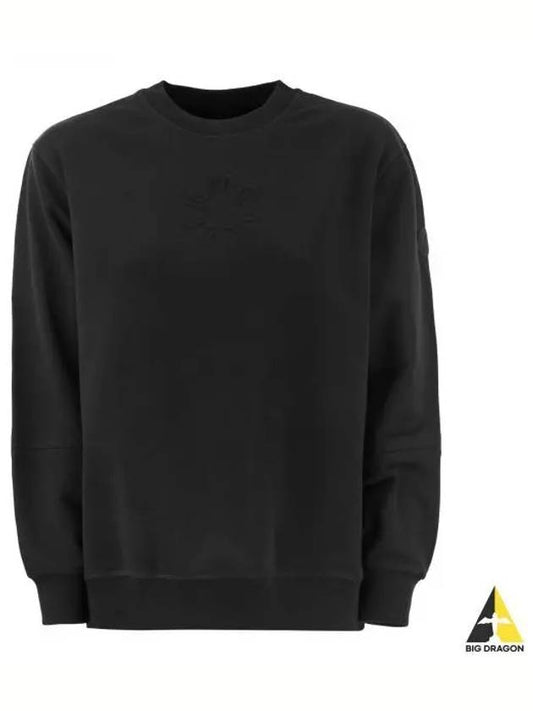 24 8G00006 809KR 999 Matte black logo sweatshirt - MONCLER - BALAAN 1