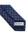 Tetris Print Silk  Tie Navy Blue - SALVATORE FERRAGAMO - BALAAN 10