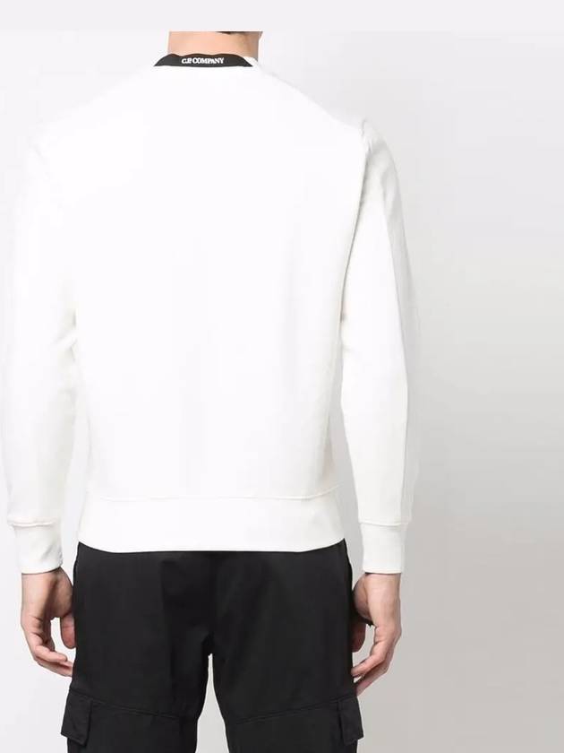 Men's Logo Embroidered Sweatshirt White - CP COMPANY - BALAAN.