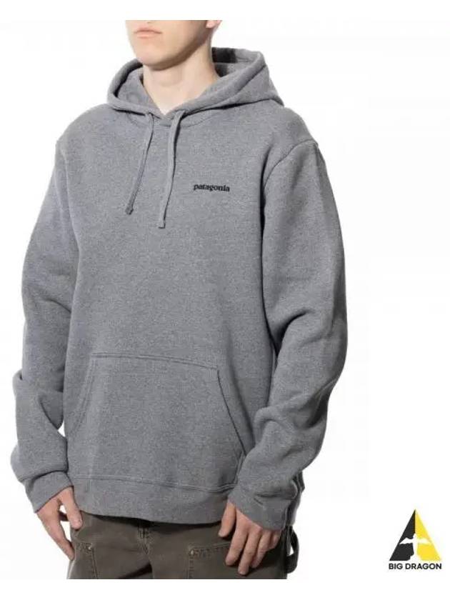 Fitz Roy Icon Uprisal Fleece Hoodie Gravel Header - PATAGONIA - BALAAN 2