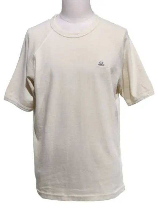 30/1 Sponge Fleece Short Sleeve Sweatshirt Beige - CP COMPANY - BALAAN 2