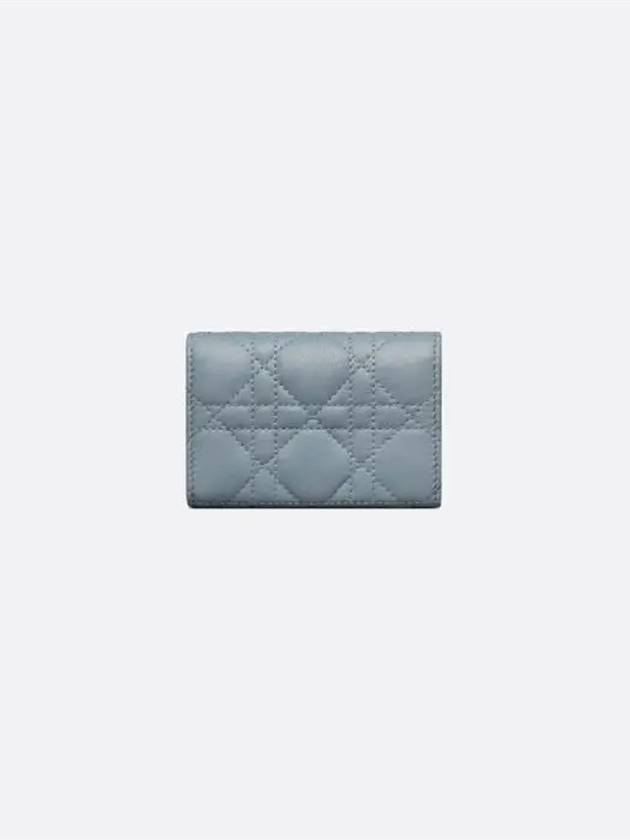 Caro XS Supple Cannage Calfskin Card Wallet Blue - DIOR - BALAAN 5