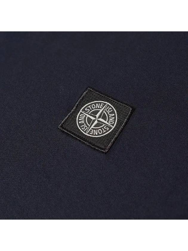 Logo Patch Cotton Short Sleeve T-Shirt Navy - STONE ISLAND - BALAAN 3