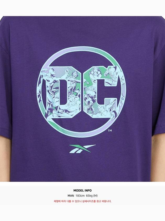 DC Logo Short Sleeve T-Shirt Purple - REEBOK - BALAAN 9