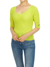 Merino Wool Knit Top Green - GANNI - BALAAN 6