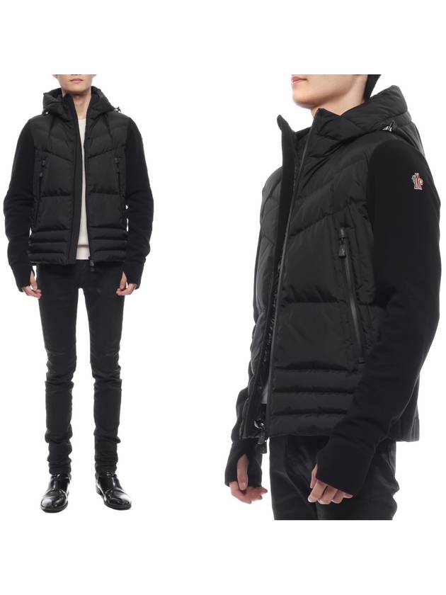 Padded Zip-Up Hoodie Black - MONCLER - BALAAN 2