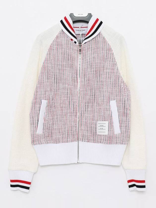 Logo Stripe Bomber Jacket - THOM BROWNE - BALAAN 3