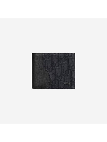 Oblique Saddle Compact Half Wallet Black - DIOR - BALAAN 1