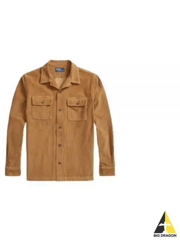 Corduroy Cotton Shirt Camel - POLO RALPH LAUREN - BALAAN 2