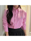 Men Women Pony Logo Gingham Check Long Sleeve Shirt Pink 710929342004 - POLO RALPH LAUREN - BALAAN 1