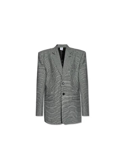 Women s Jacket Houndstooth Blazer Gray - VETEMENTS - BALAAN 2