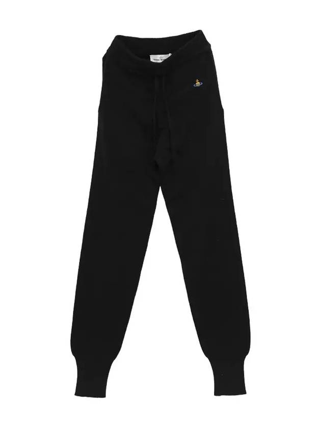 ORB Logo Drawstring Knit Leggings Black - VIVIENNE WESTWOOD - BALAAN 3