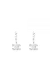 Triomphe Rhinestone Earrings Silver - CELINE - BALAAN 2