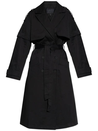 AllSaints Trench Coat 'Clyde', Women's, Black - ALLSAINTS - BALAAN 1