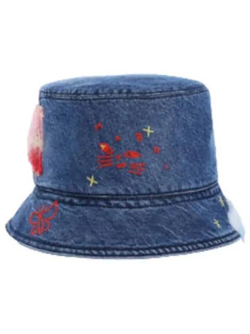 Denim Logo Bucket Hat Iris Blue - MARNI - BALAAN 1