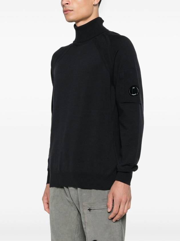 Extra Fine Merino Wool Turtleneck Black - CP COMPANY - BALAAN 4