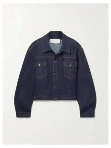 Ness Cropped Denim Trucker Jacket Indigo 7552W2807IND - THE ROW - BALAAN 1