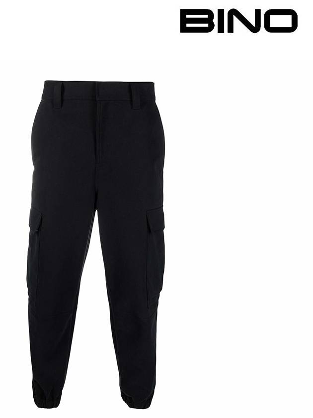 Banding Cargo Pocket Track Pants Black - AMI - BALAAN 2