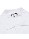 Men s Black Heart Waffen Polo Shirt AZ P1T066 051 WHITE - COMME DES GARCONS - BALAAN 5