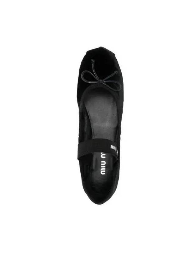 Mary Jane Velvet Ballerina Black - MIU MIU - BALAAN 5