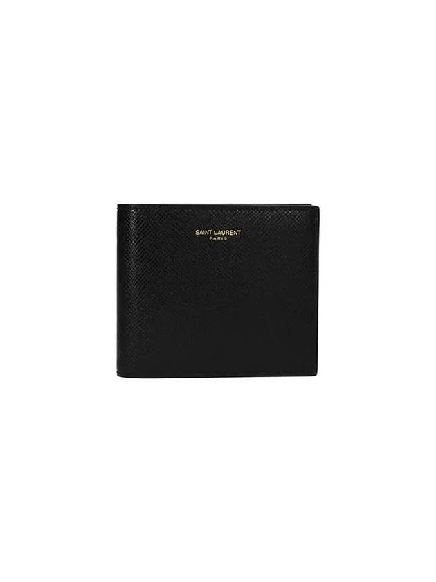 East West Coating Leather Half Wallet Black - SAINT LAURENT - BALAAN 2