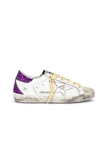 Superstar Glitter Tab Low Top Sneakers Purple White - GOLDEN GOOSE - BALAAN 1