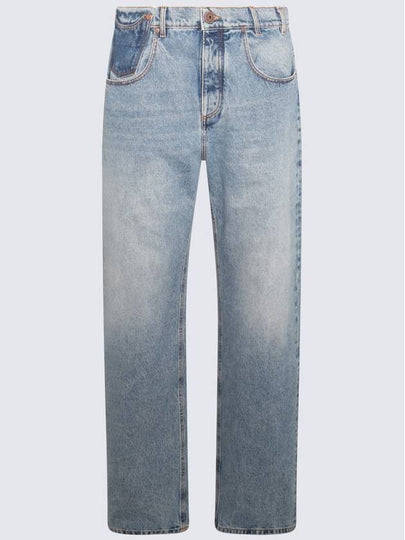 23 fw CONTRASTEFFECT DENIM STRAIGTH FIT JEANS BH1ML062DD65SHY B0650302371 - BALMAIN - BALAAN 2