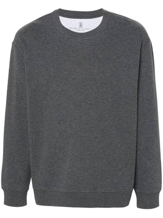 Cotton Jersey Sweatshirt Grey - BRUNELLO CUCINELLI - BALAAN 1