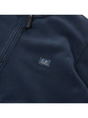 Logo Cotton High Neck Zip-up Jacket Navy - CP COMPANY - BALAAN 7