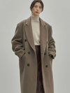 Cashmere Double-Breasted Coat Beige - NOIRER FOR WOMEN - BALAAN 1