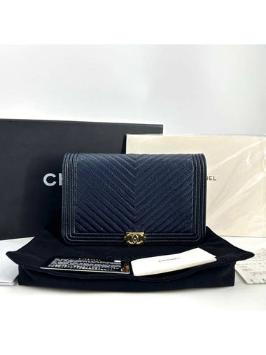 Caviar gold boy chevron woc mini bag cross - CHANEL - BALAAN 1