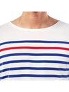 Striped Cotton Long Sleeve T-Shirt Blue White - SAINT JAMES - BALAAN 8