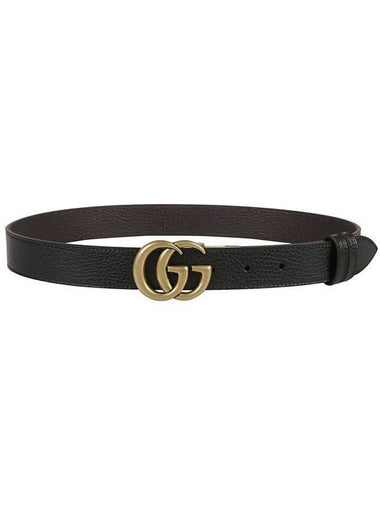 Double G Buckle Reversible Belt Black - GUCCI - BALAAN 1