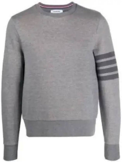 4 Bar Tonal Crew Neck Sweatshirt Grey - THOM BROWNE - BALAAN 2