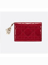 Lady Cannage Patent Calfskin Flap Card Wallet Red - DIOR - BALAAN 2