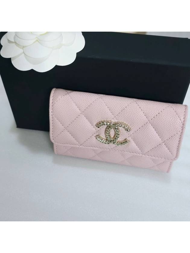 24K card wallet season caviar pink snap gold plated - CHANEL - BALAAN 8