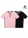 Thai color combination short sleeve knit 2712LAVE - BLACK&WHITE - BALAAN 1