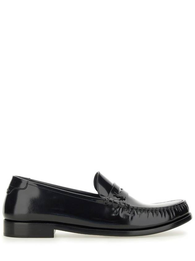 Le Leather Loafer Black - SAINT LAURENT - BALAAN 3