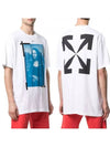 Mona Lisa Print Round Short Sleeve T-Shirt - OFF WHITE - BALAAN 2