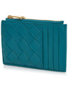 Intrecciato Card Wallet Blue - BOTTEGA VENETA - BALAAN 3