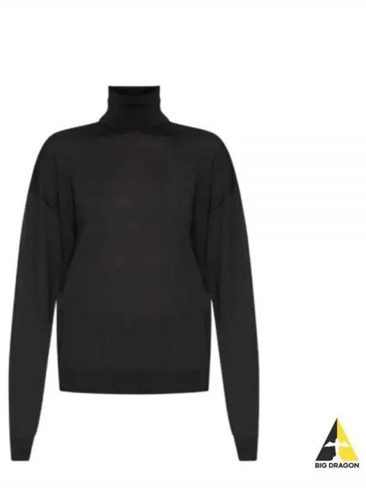 Cassandre Turtleneck Black - SAINT LAURENT - BALAAN 2