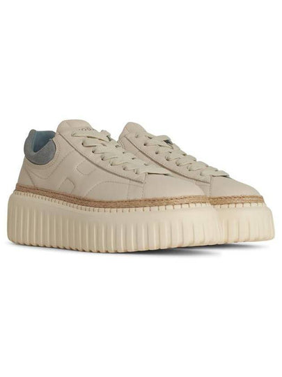 Hogan Cream Leather H Stripes H6' Sneakers - HOGAN - BALAAN 2