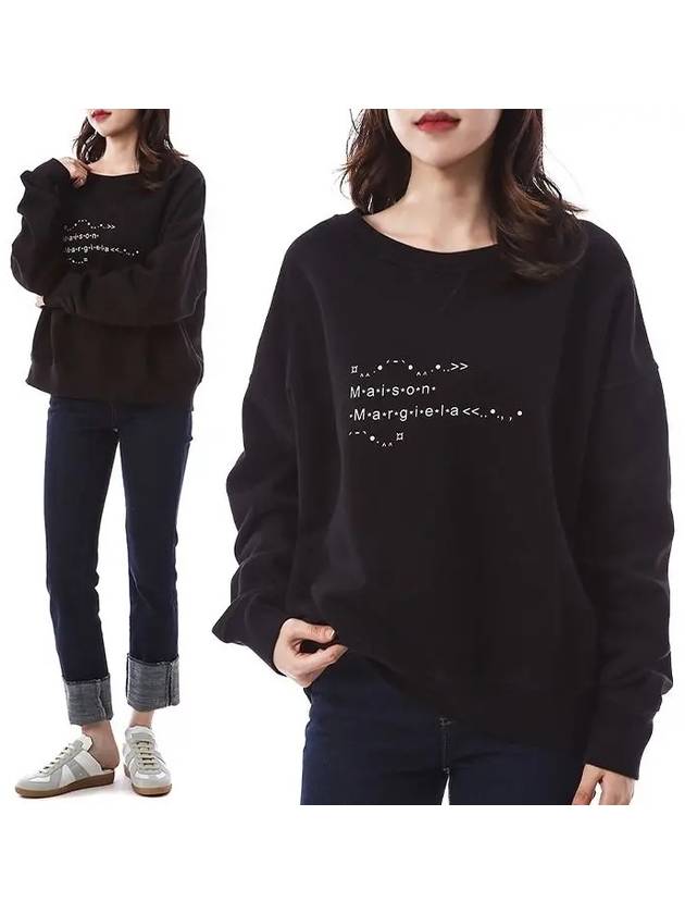 Font Generator Logo Sweatshirt Black - MAISON MARGIELA - BALAAN 2