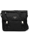 Re-Nylon Saffiano Shoulder Bag Black - PRADA - BALAAN 1