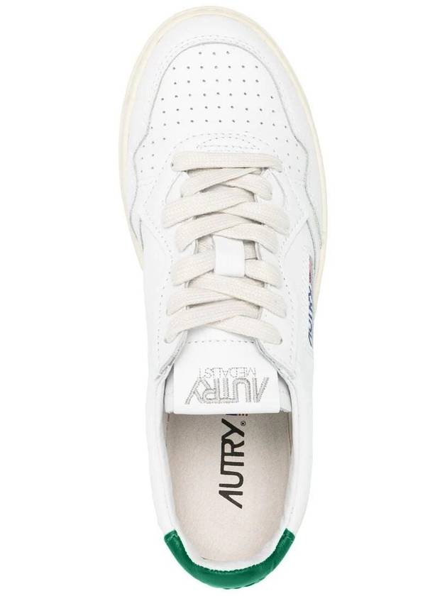 Medalist Green Tab Leather Low Top Sneakers White - AUTRY - BALAAN 5