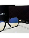 Glasses Classic Square Horn Rim Side Heart Logo - CHANEL - BALAAN 3