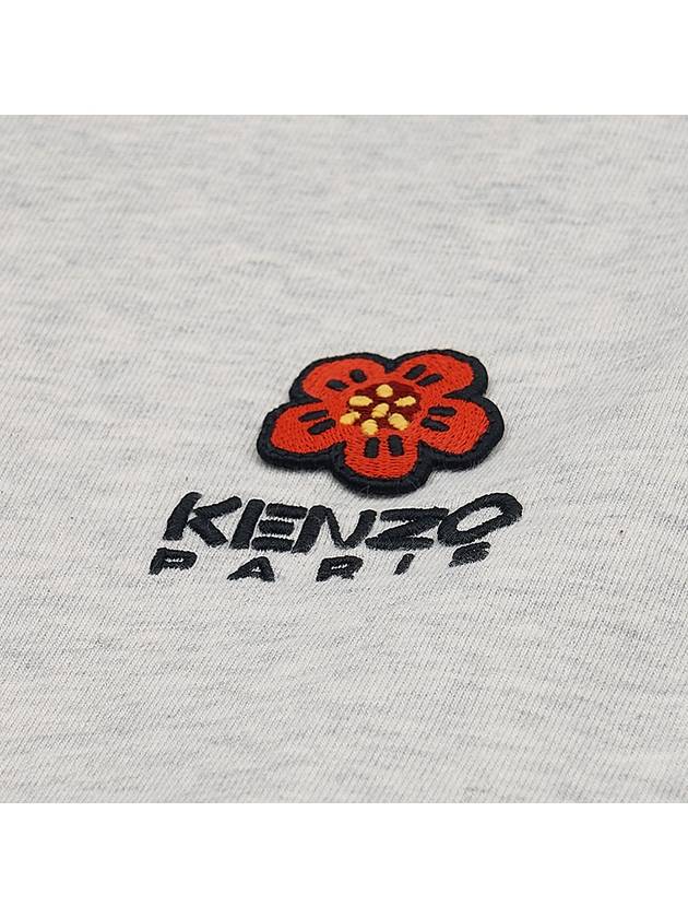 Boke Flower Crest Short Slevee T Shirt Grey - KENZO - BALAAN 6